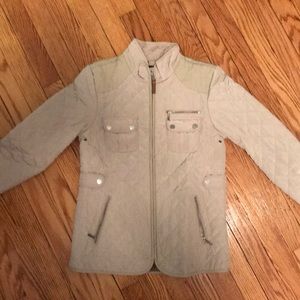 Quilted tan jacket from Zara